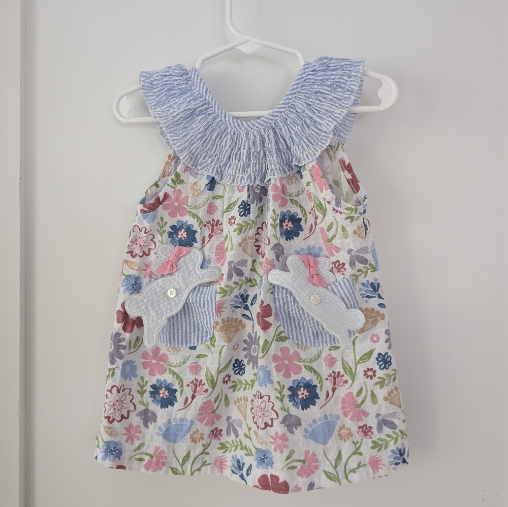 MudPie Easter Spring Floral Dress 12 Months